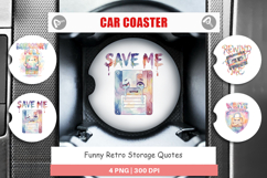 Funny Retro Storage Car Coaster Product Image 1