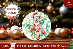 Christmas Koala Ornament PNG, Winter Ornament Design Product Image 1