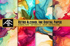 Retro Alcohol Ink Digital Paper Product Image 1