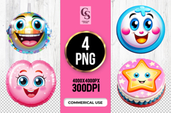 Balloon faces clipart sublimation png Product Image 1