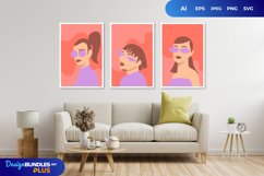 Hand Drawn Woman Portrait SVG File Product Image 1