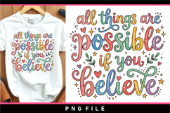 All things are possible if you believe, Motivational quotes Product Image 1