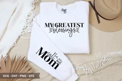 My Greatest Blessings SVG - Mother's Day Sleeve T shirt Product Image 1