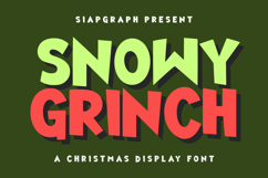 Snowy Grinch - Quirky Display Font Product Image 1