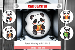Car Coaster Gift Panda Product Image 1