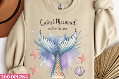 Cutest mermaid under the sea PNG ,Mermaid Sub Product Image 2