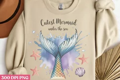 Cutest mermaid under the sea PNG ,Mermaid Sub Product Image 2