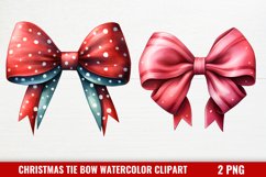 Christmas Tie Bow Sublimation Clipart Product Image 1