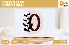 Daisy &amp; Clay Boho Floral Monogram Product Image 1
