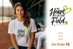 My heart is on that fieldsvg, softball shirt svg, softb Product Image 1