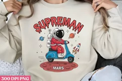 Supreman Mars PNG, Astronaut Sublimation PNG Product Image 1