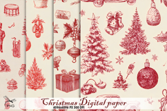 Christmas digital paper, seamless pattern Product Image 1
