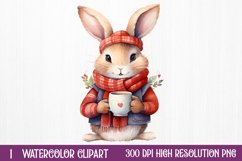 Christmas Animals Coffee Sublimation Clipart, Christmas PNG Product Image 1