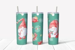 Christmas nordic gnome Skinny tumbler wrap design Product Image 4