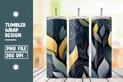 Abstract Shapes And Leaves Tumbler Wrap Sublimation Product Image 1