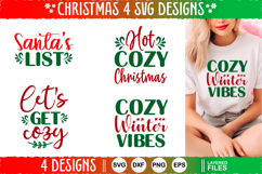 4 Christmas SVG Designs, Christmas SVG Cut file design Product Image 1
