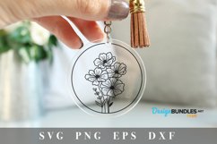 Keychain design|Wildflower bouquet svg Product Image 1