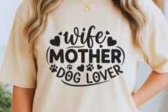 Wife Mother Dog Lover Svg, Dog Lover Svg, Dog Mom Svg. Product Image 2