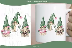 Floral Gnome Png | Sublimation Design | Three Girls Bloom Product Image 1