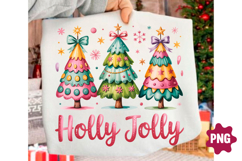Colorful Holly Jolly Png, Christmas Tree Product Image 1