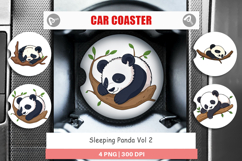 Car Coaster Sleepy Panda Product Image 1