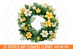 St Patrick Day Flowers Clipart Product Image 1