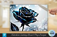 Black Rose Cutting Cutting Board PNG Design Product Image 1