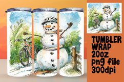Sunny Snowman 20oz Tumbler Wraps Product Image 1