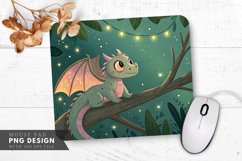 Enchanting Dragon Dreams Mouse Pad PNG Design Product Image 1