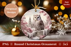 Christmas Ornament PNG, Cute Owl Ornament Design Product Image 1