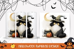 Cartoon Halloween Cat Tumbler, Spooky Halloween Tumbler Product Image 1