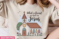 What A Friend We Have In Jesus PNG, Retro Church Sublimation Product Image 2