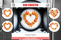 Autumn Heart Car Coaster Product Image 1