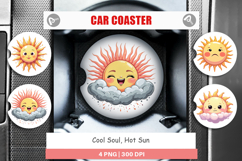 Car Coaster Cool Soul Sun Product Image 1