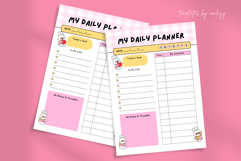 Cute Daily Planner Digital Template Pastel Aesthetic Planner Product Image 1
