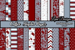 coffee digital papers, Coffee pattern, Coffee printables. Product Image 1