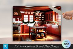 Farmhouse Kitchen with Vintage Cookie Jars Cutting Board PNG Product Image 1