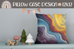 Abstract Pillow Case Design, Fluid Art Pillow Template Product Image 1