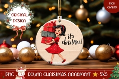 It is Christmas Ornament Design, Winter Round Ornament Product Image 1
