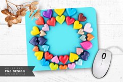 Rainbow Love Hearts Mouse Pad PNG Design Product Image 1