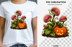 Cute halloween venus flytrap png design for T-shirts Product Image 1