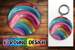 Abstract 3D Inflated Puff Sublimation Circle Product Image 1