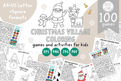 Christmas village coloring games and activities for kids Product Image 1
