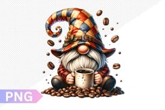 Coffee Gnome Sublimation - Clipart PNG Design Product Image 1