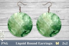 Light Green Earrings Design, Abstract Sublimation Design Product Image 1
