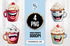 Funny Coffee Mugs Clipart Sublimation PNG Product Image 1