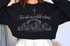 Heaven Touched Earth Nativity Christmas PNG, Christian Nativ Product Image 1