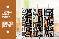 Abstract Shapes Outline Pattern Tumbler Wrap Product Image 1