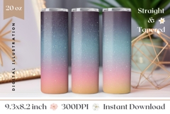 Abstract Tumbler Wrap, Glitter Sky Tumbler Sublimation Product Image 1