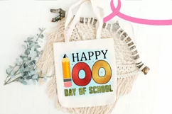Happy 100 day of school Back to School Sublimation Design Product Image 1